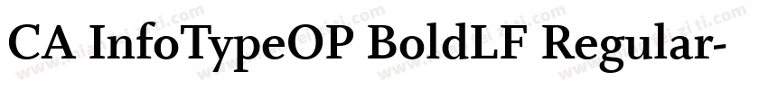 CA InfoTypeOP BoldLF Regular字体转换